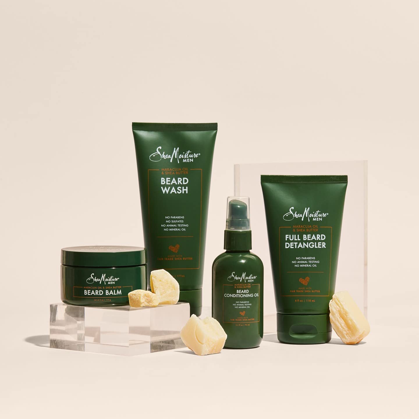 Beard taming application with SheaMoisture balm for manageable daily use