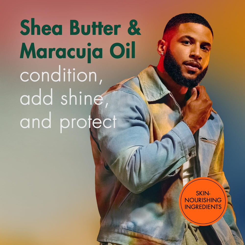 Sheamoisture Beard Kit oil bottle showcases conditioning beard oil for softness and shine
