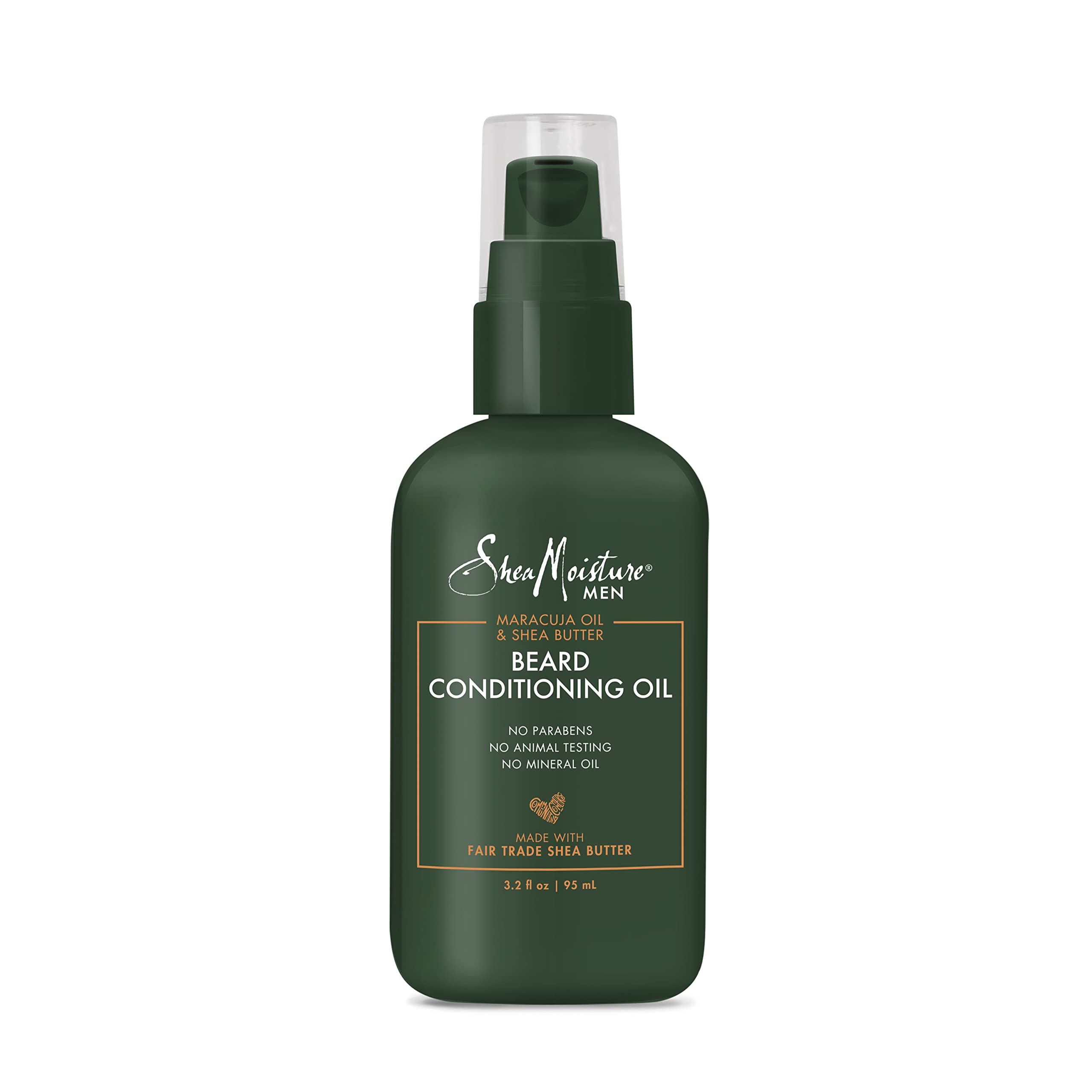 SheaMoisture beard oil bottle delivers lightweight hydration for a full beard.