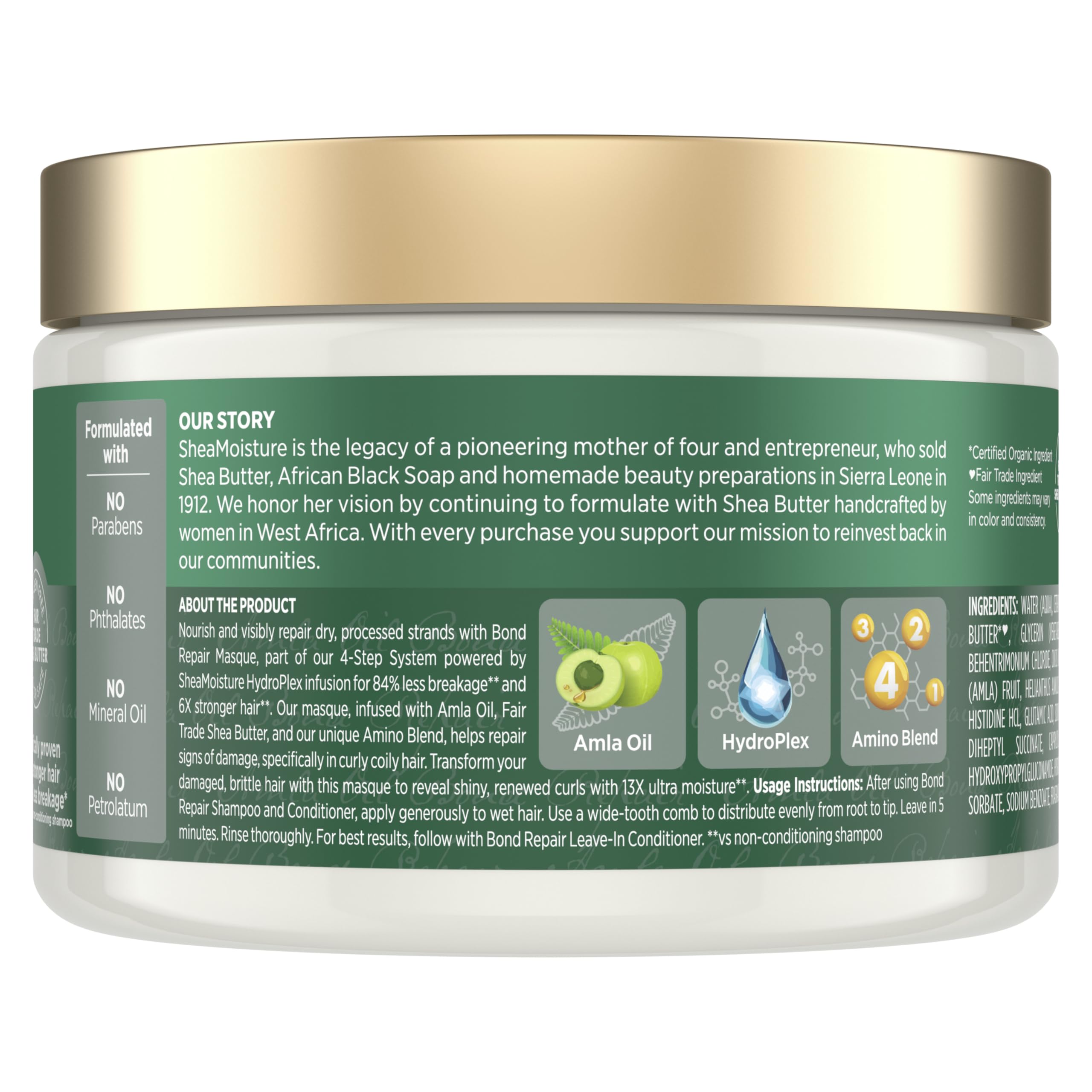 Application swirl shows creamy texture and easy spread for manageable, frizz-free style.