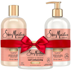 Sheamoisture Coconut & Hibiscus shampoo lather highlights creamy cleanse for defined curls