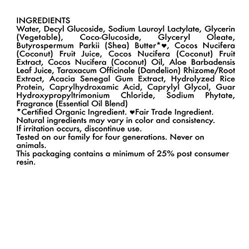 SheaMoisture coconut oil blend shown in a bath scene for conditioning skin.