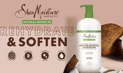 SheaMoisture Coconut Oil Moisture Boosting Conditioner after use leaves soft, manageable hair.