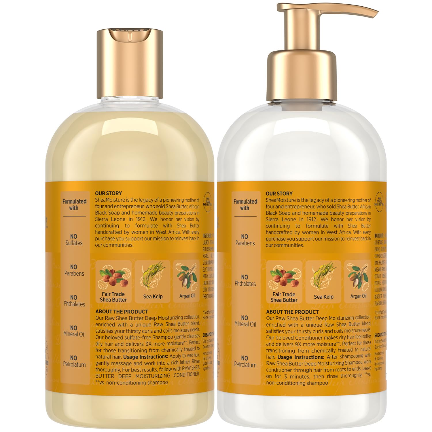 SheaMoisture Raw Shea Butter Conditioner bottle smooths curls for detangling.