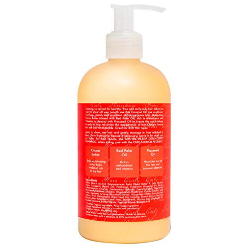 SheaMoisture cream texture close-up highlights rich conditioning for curls.