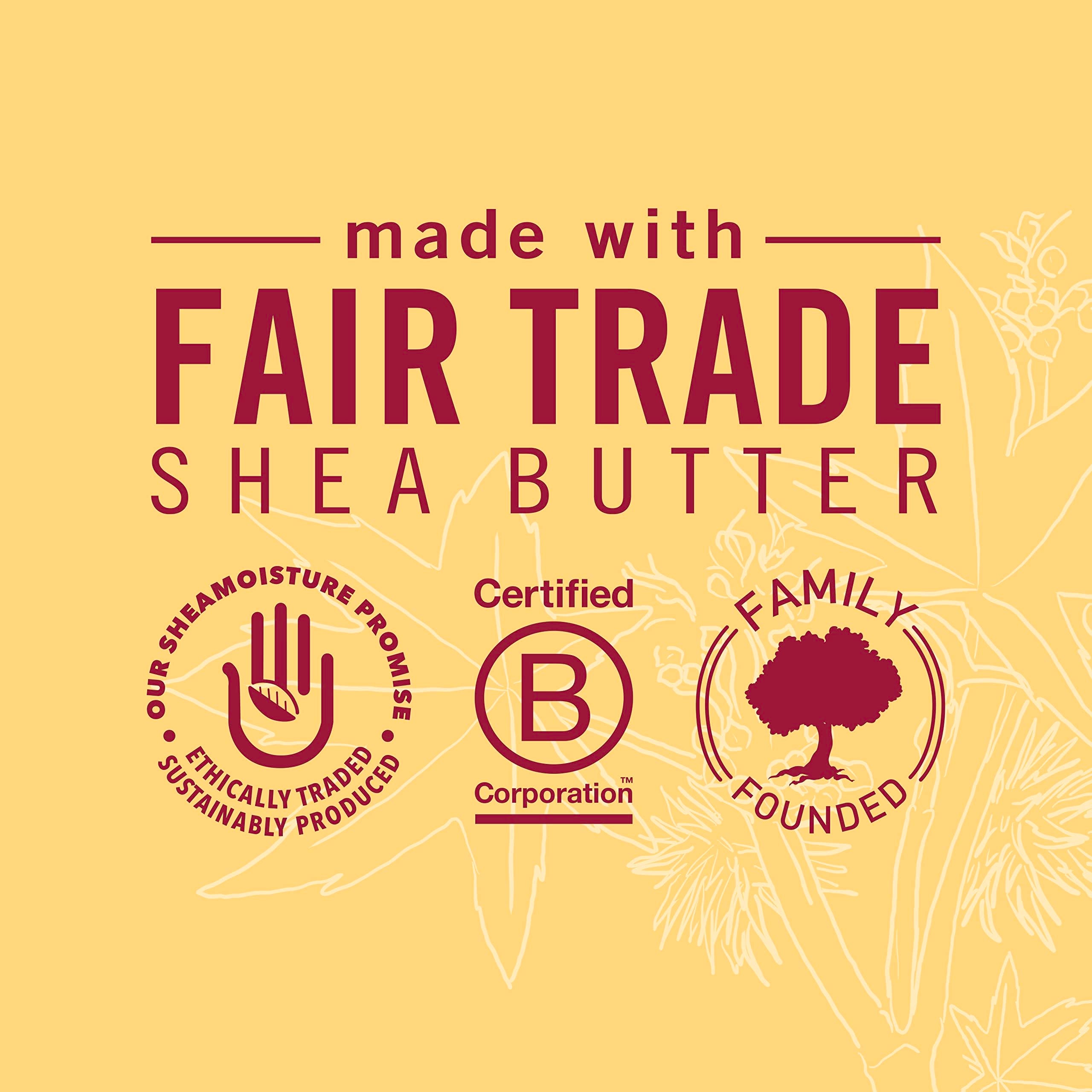 SheaMoisture cruelty-free logo on packaging signals ethical, sustainable production.