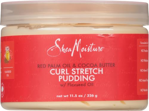 SheaMoisture Curl Stretch Pudding jar closeup showing creamy texture for easy application
