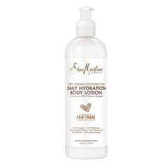 SheaMoisture Daily Hydration body lotion 16oz tub provides long-lasting moisture after shower.