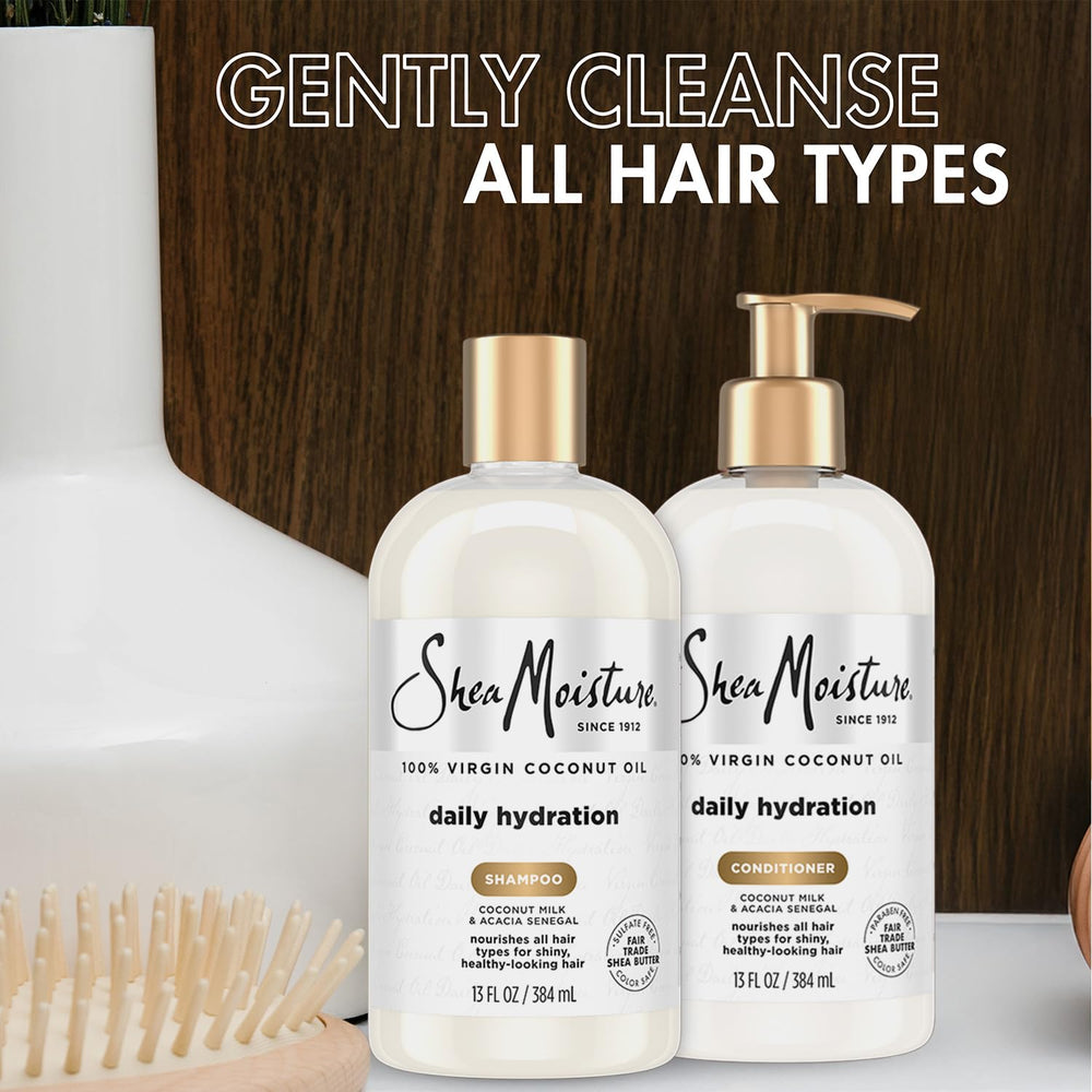 Conditioner being applied to hair ends for detangling ease