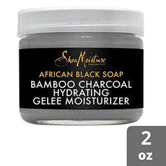 SheaMoisture Face Moisturizer jar closeup highlights smooth gel texture.