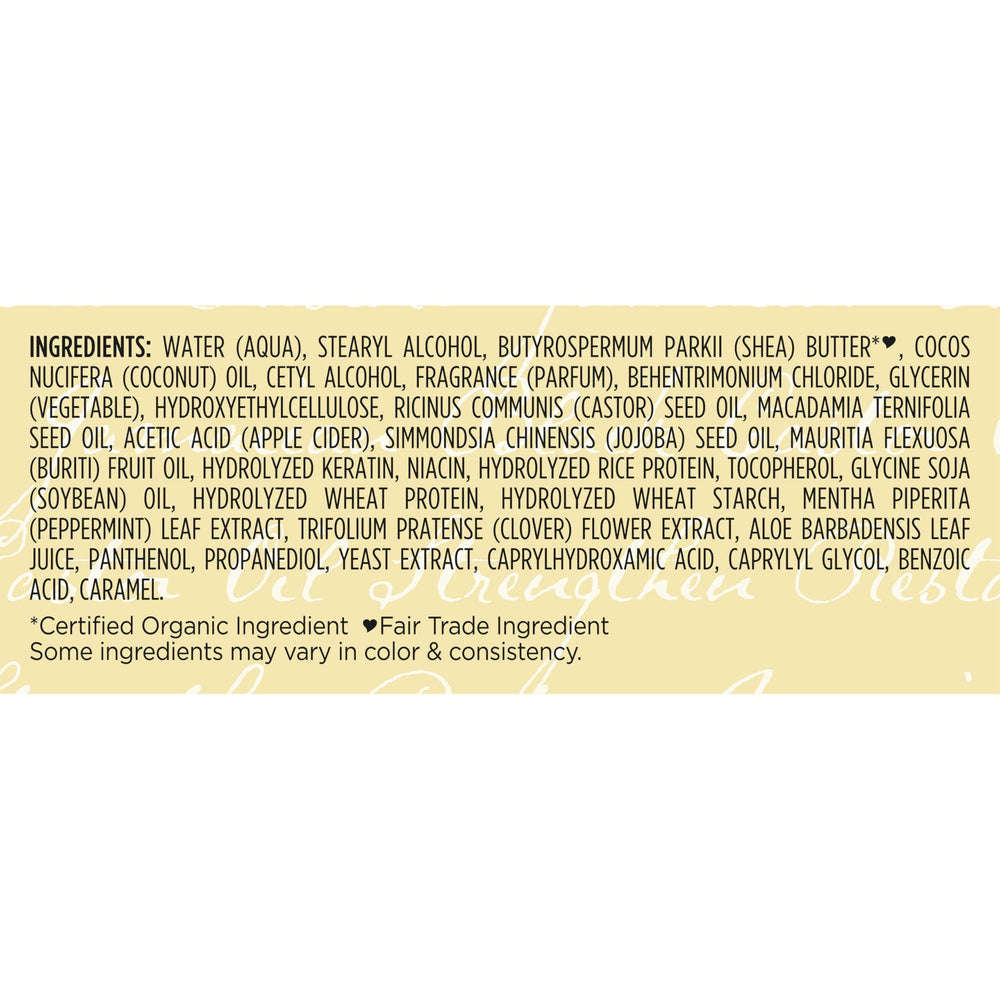 Fair Trade Shea Butter ingredients highlighted on SheaMoisture packaging