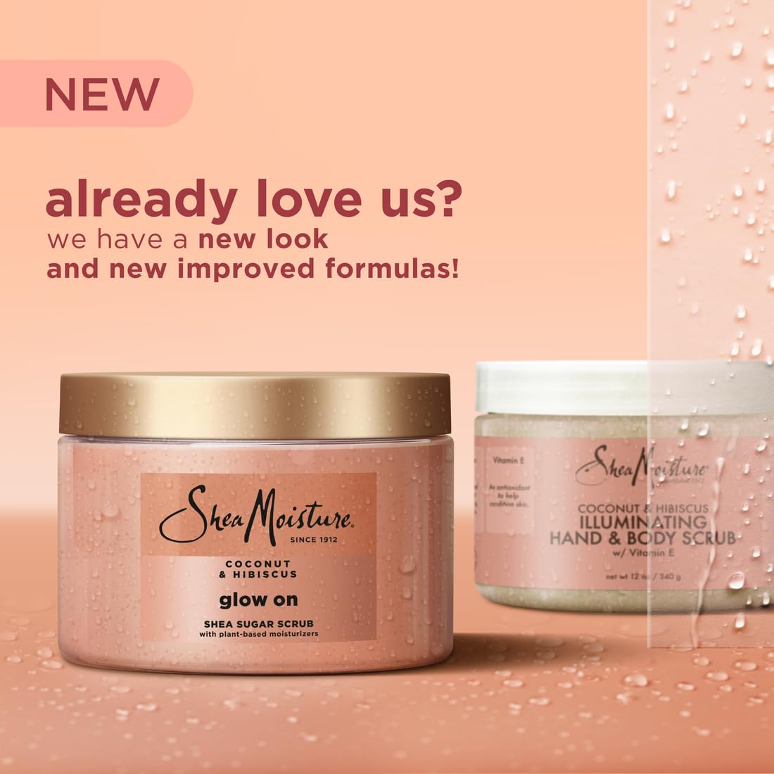 Application swatch of SheaMoisture Glowing Radiance Scrub promotes glow-ready skin