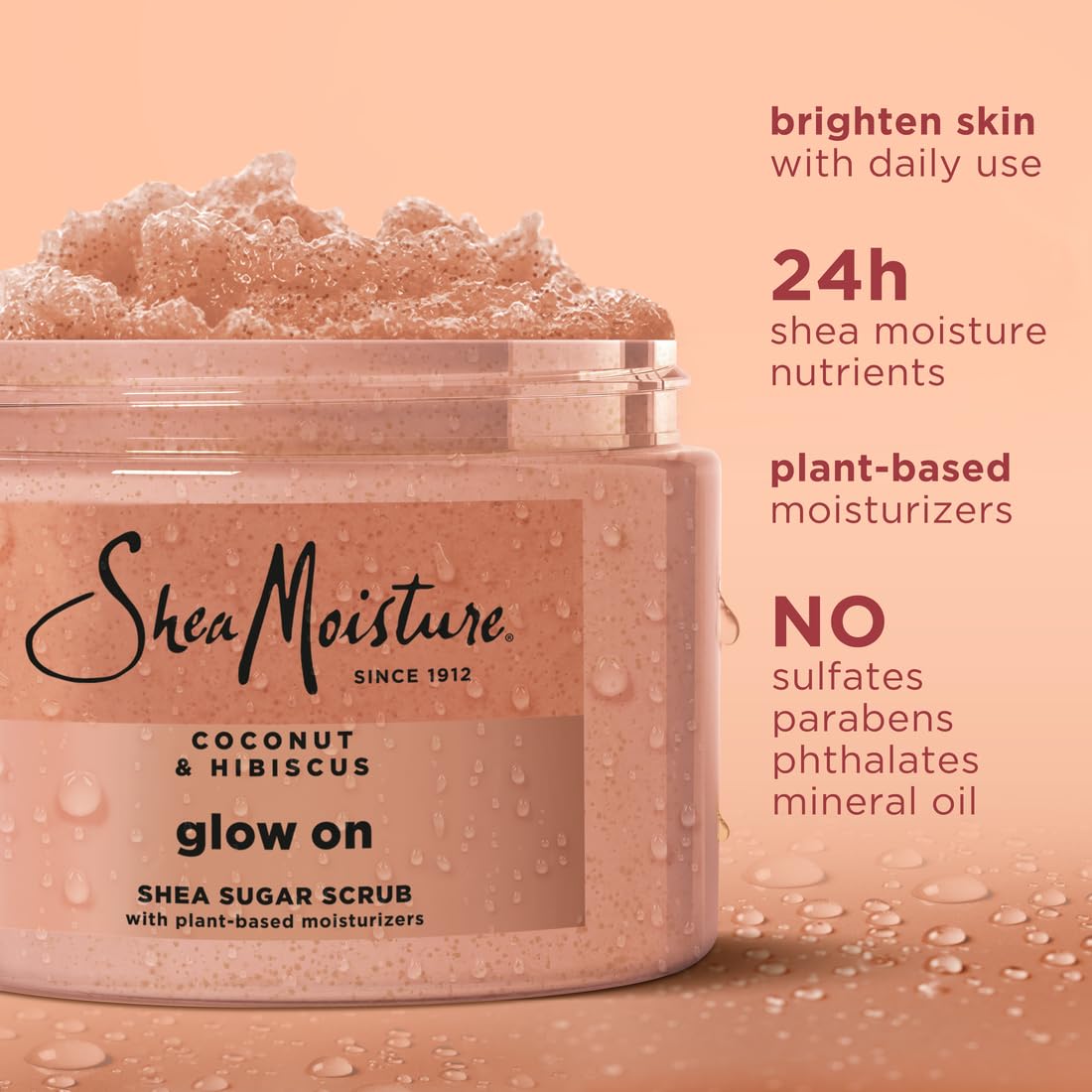 SheaMoisture Glowing Radiance Scrub coconut ingredient closeup