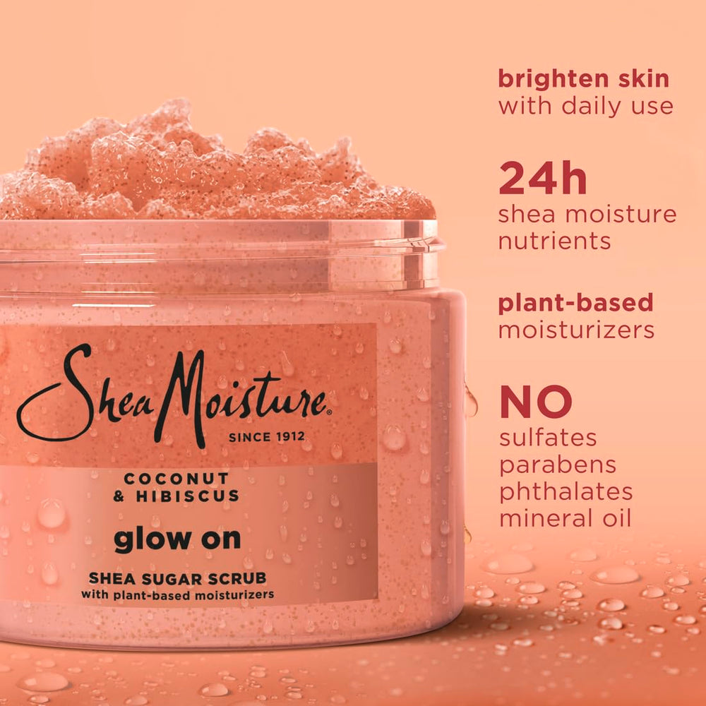 SheaMoisture Glowing Radiance Scrub coconut ingredient closeup