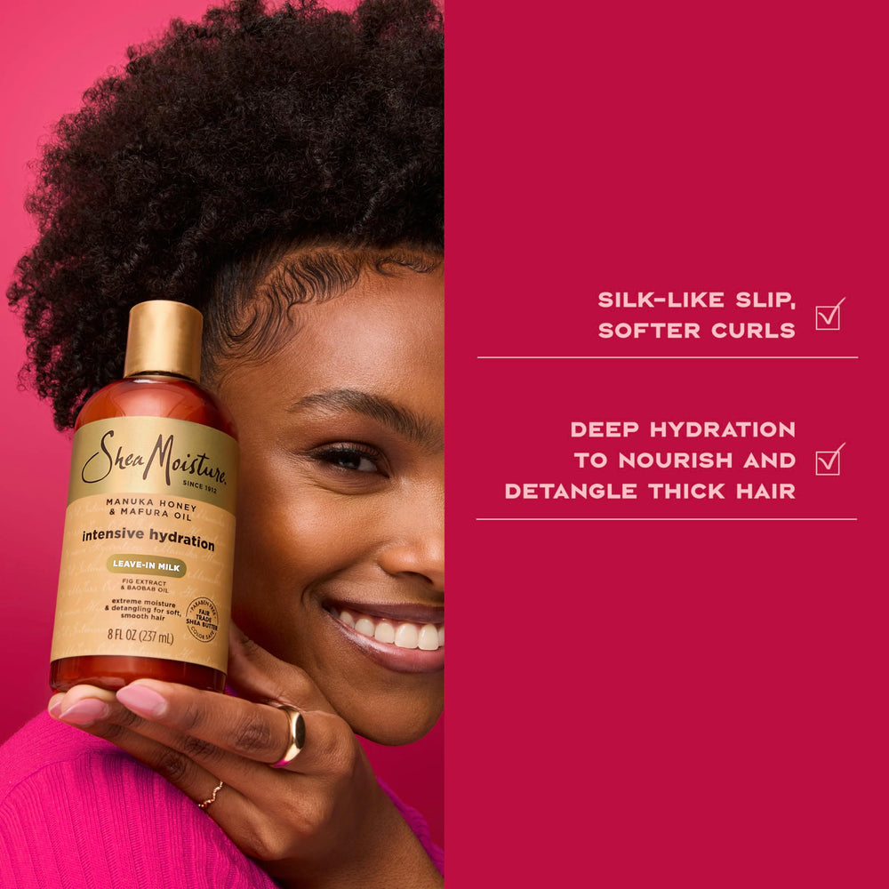 Baobab oil in Sheamoisture Hydration Hair Milk for lightweight moisture and glow.