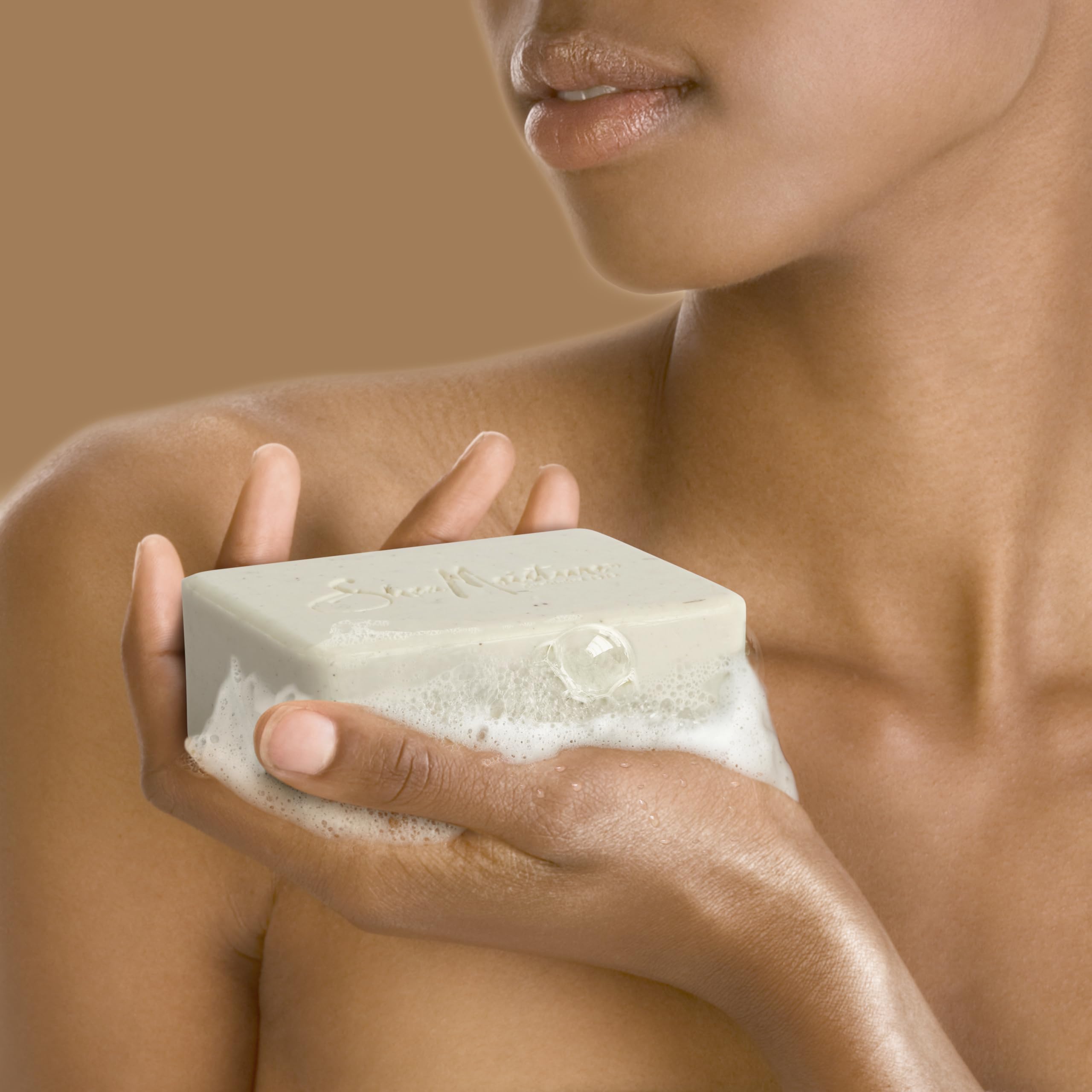 SheaMoisture Hydration Bar Soap foamy lather close-up highlighting moisturizing cleansing