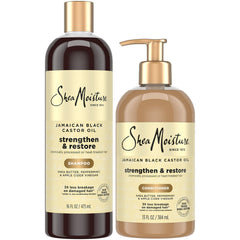 Sheamoisture Jamaican Black Castor Oil Clarifying Shampoo bottle showing sulfate-free cleansing for color-treated hair