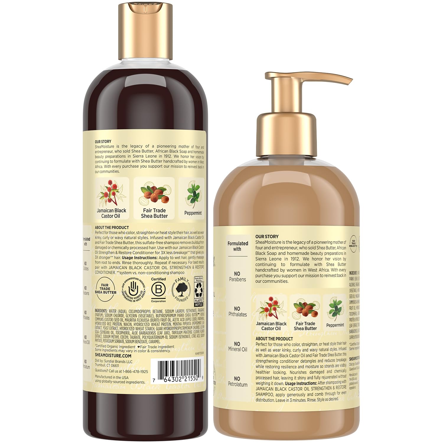 Sheamoisture Jamaican Black Castor Oil Clarifying Shampoo lather with refreshing peppermint scent