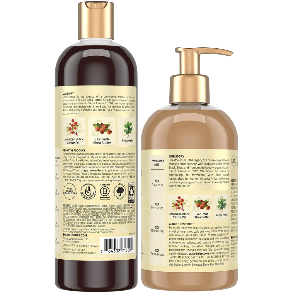 Sheamoisture Jamaican Black Castor Oil Clarifying Shampoo lather with refreshing peppermint scent