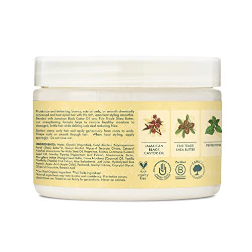 SheaMoisture close-up of Jamaican Black Castor Oil ingredient illustrates nourishing, protein-rich formula.