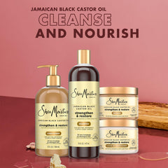 SheaMoisture Jamaican Black Castor Oil Leave-In Treatment application for frizz control.
