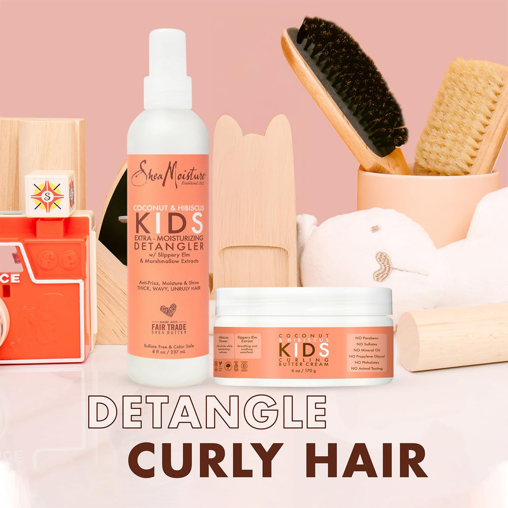 SheaMoisture Kids Curling Butter Cream jar delivers non-greasy hold and frizz control.