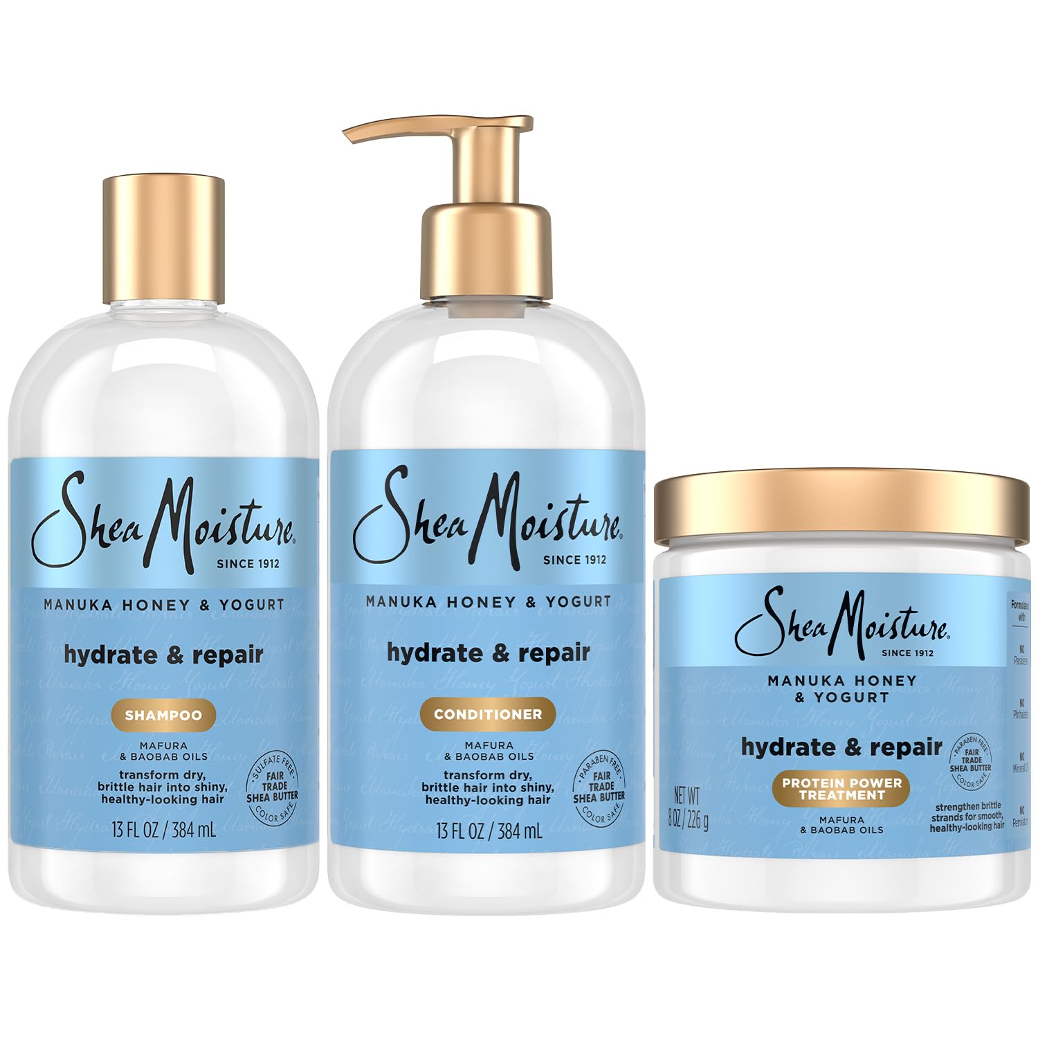 SheaMoisture Manuka Honey & Yogurt Shampoo lather for gentle cleansing and hydration.