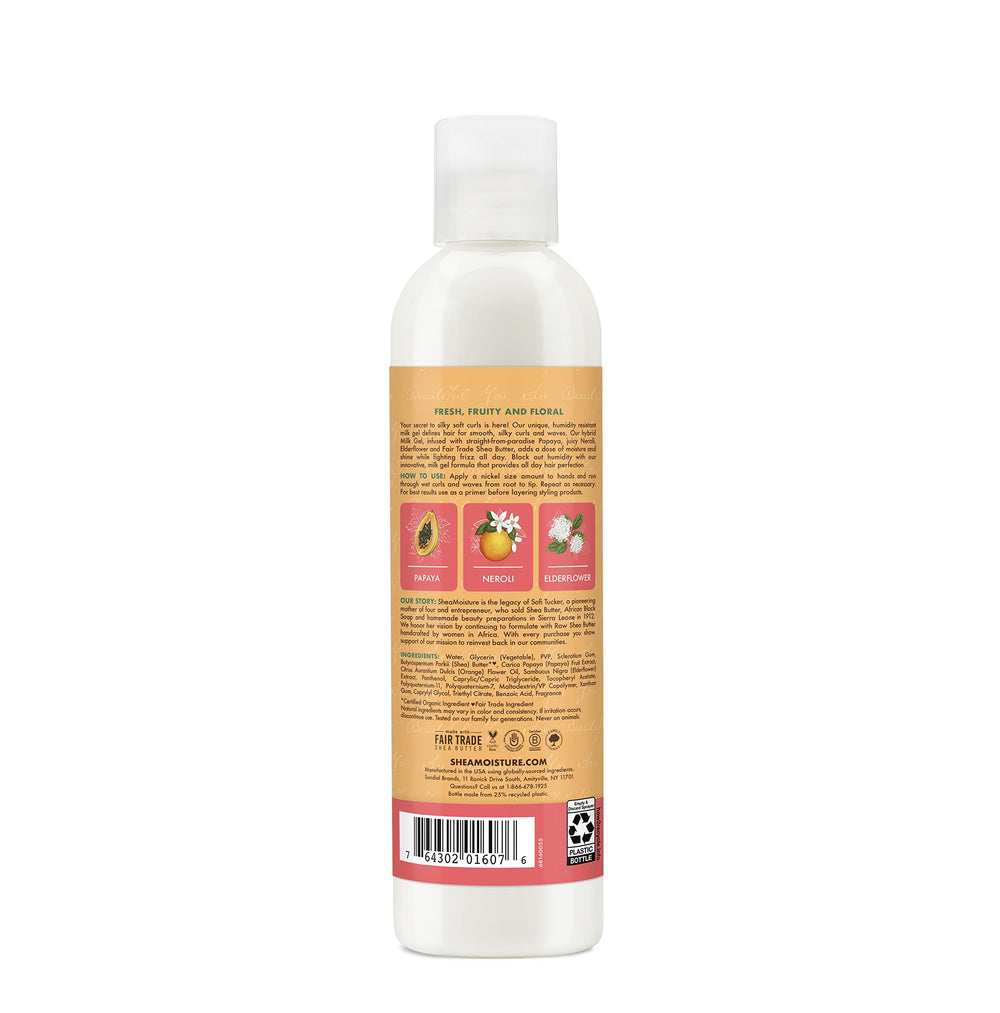 SheaMoisture Milk Gel with humidity resistance for lasting curls.