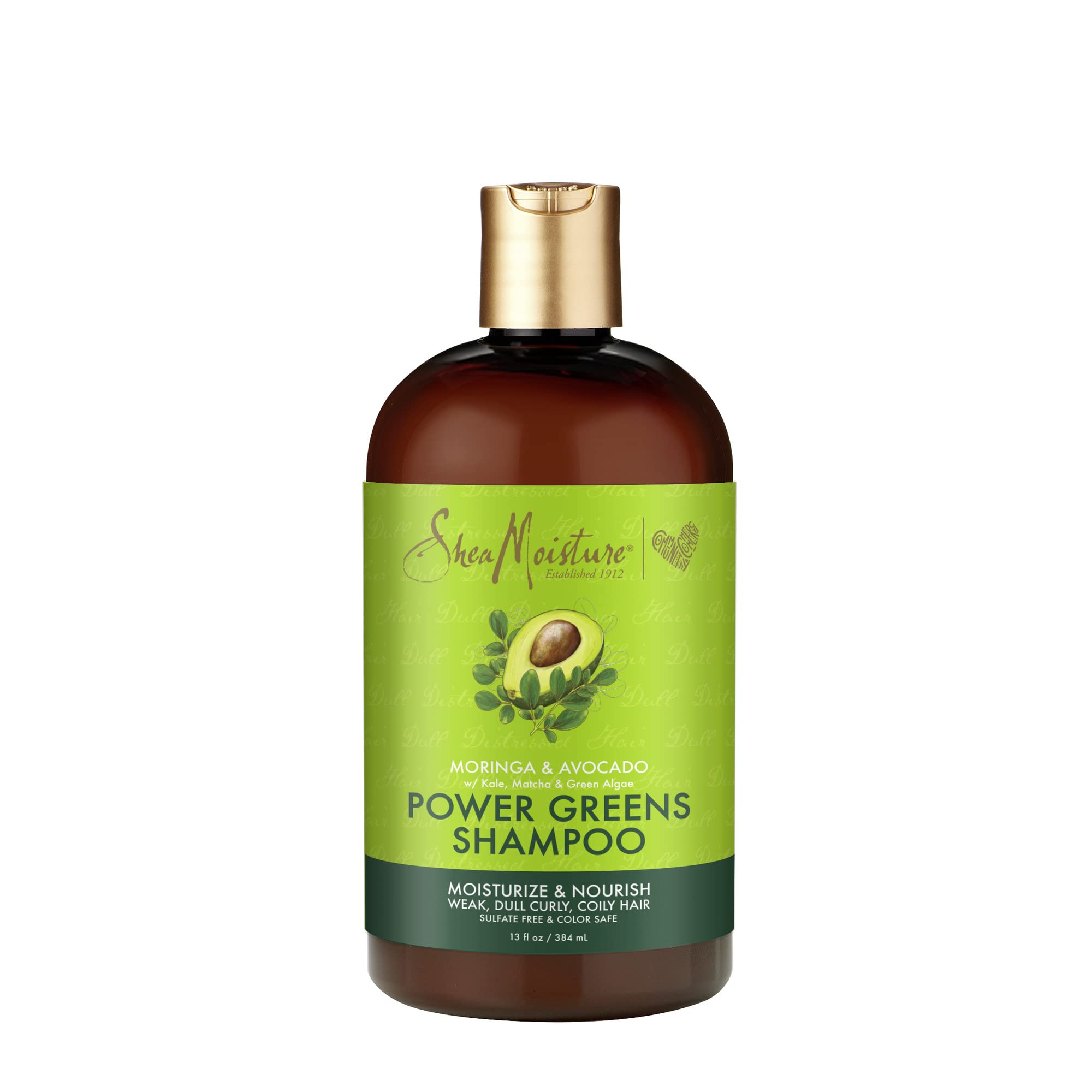 SheaMoisture Moringa Avocado Shampoo bottle front for a nourishing cleanse.