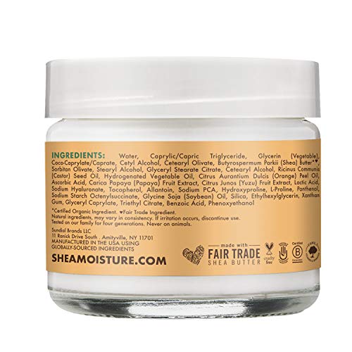 SheaMoisture Night Cream texture close-up showing creamy overnight glow