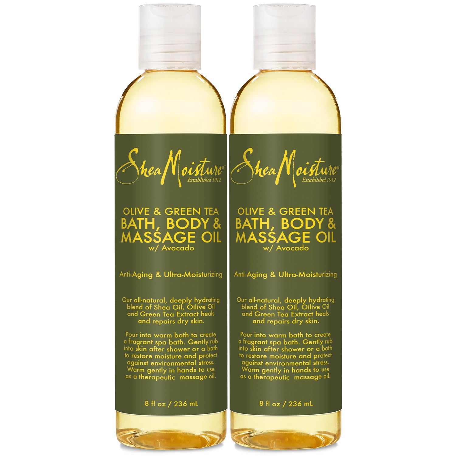 SheaMoisture Olive & Green Tea Oil bottle for hydrating dry skin