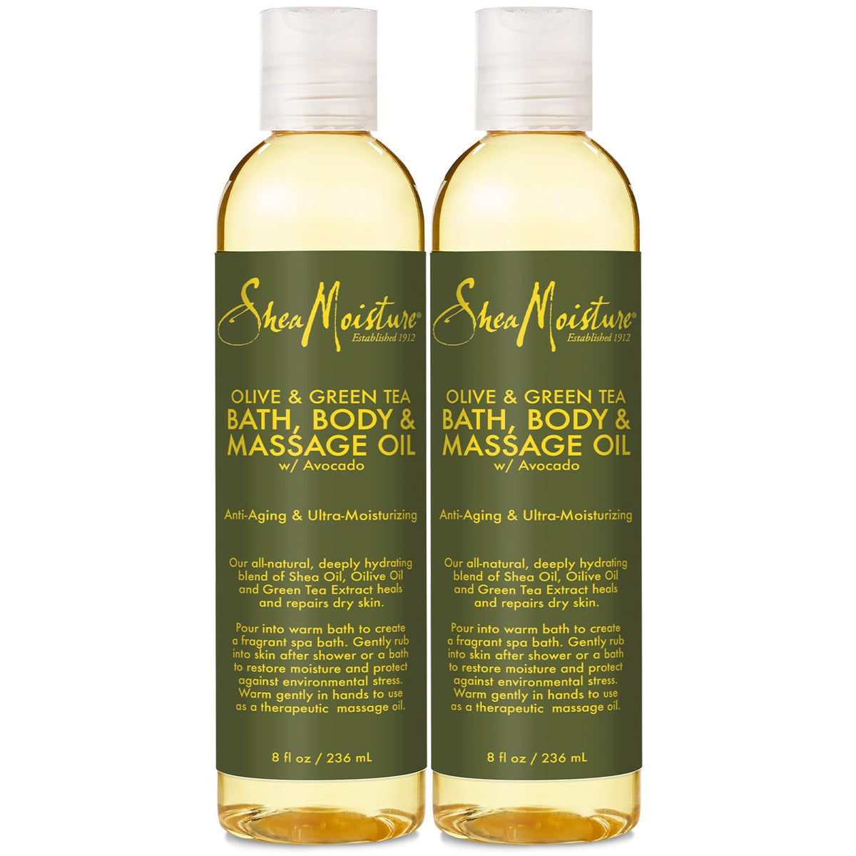 SheaMoisture Olive & Green Tea Oil bottle for hydrating dry skin
