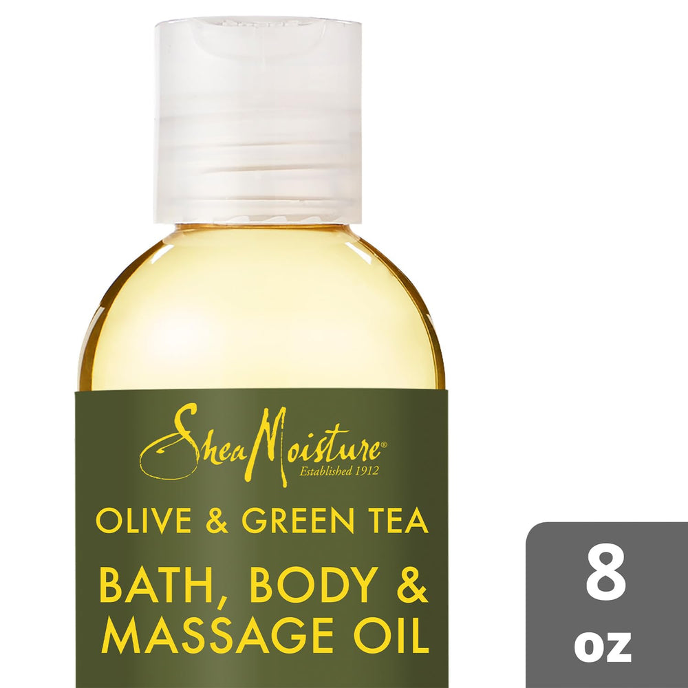 Massage scene with SheaMoisture Olive & Green Tea Oil
