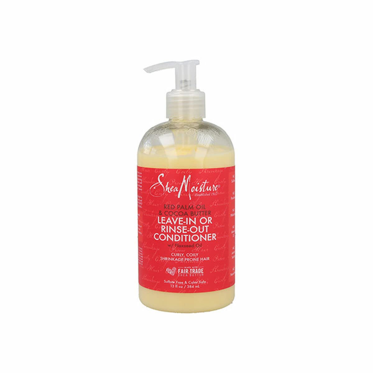 SheaMoisture red palm oil conditioner bottle for soft, manageable curls.