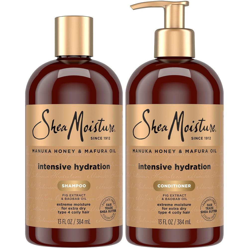 SheaMoisture Manuka Honey Mafura Oil Shampoo lather close-up for deep hydration.