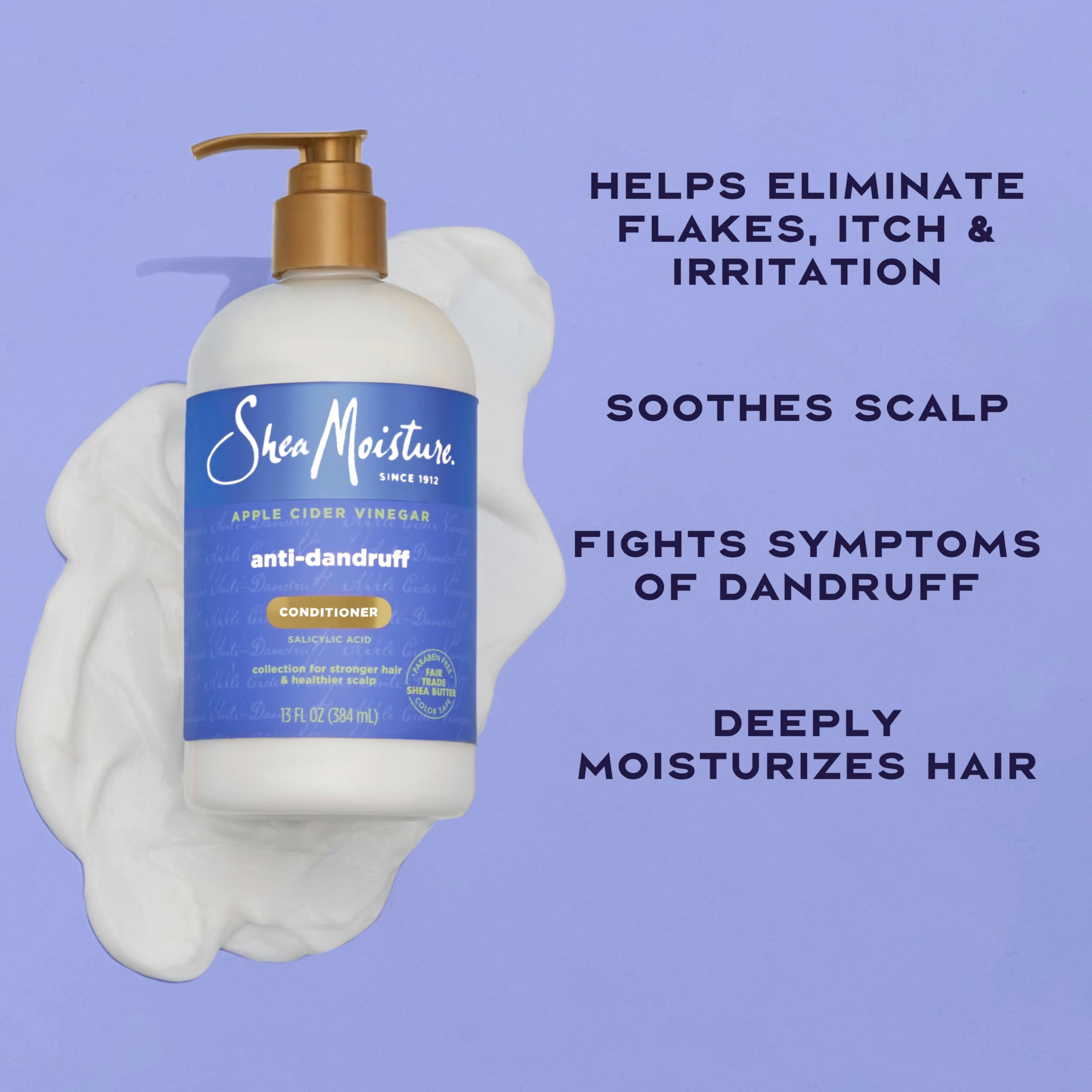 SheaMoisture Shea Butter ingredient closeup underscores nourishing moisture and scalp benefits.
