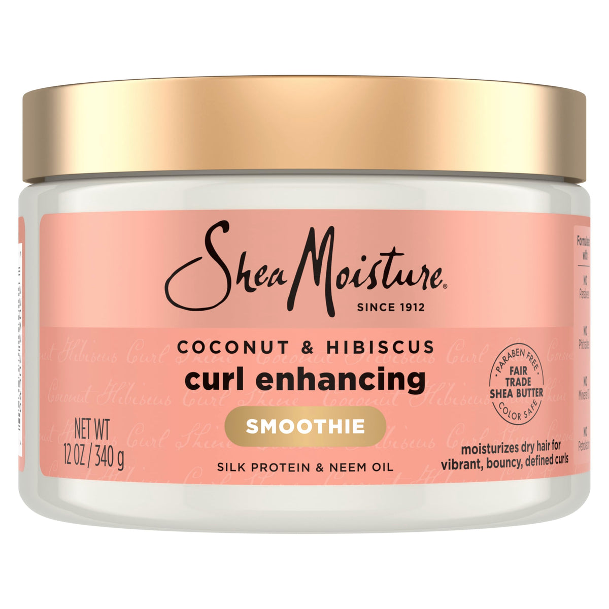 SheaMoisture Smoothie Curl Enhancing Cream jar front for defined curls
