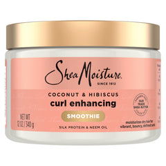 SheaMoisture Smoothie Curl Enhancing Cream jar front for defined curls