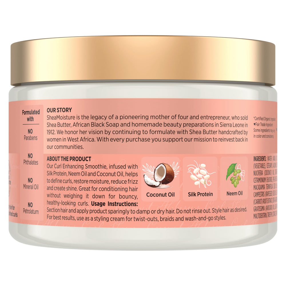 SheaMoisture Smoothie label close-up highlights sulfate-free formula