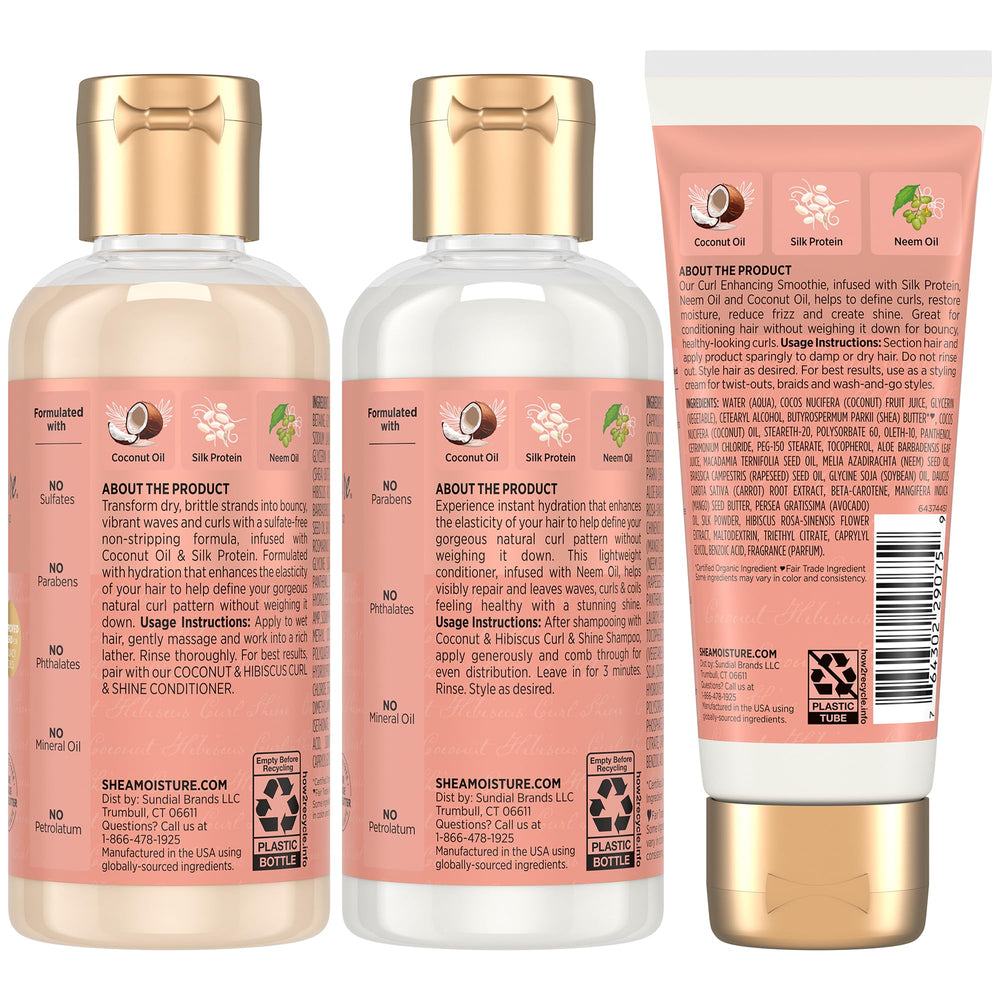 Sheamoisture travel essentials bundle conditioner bottle detangling frizz-free curls