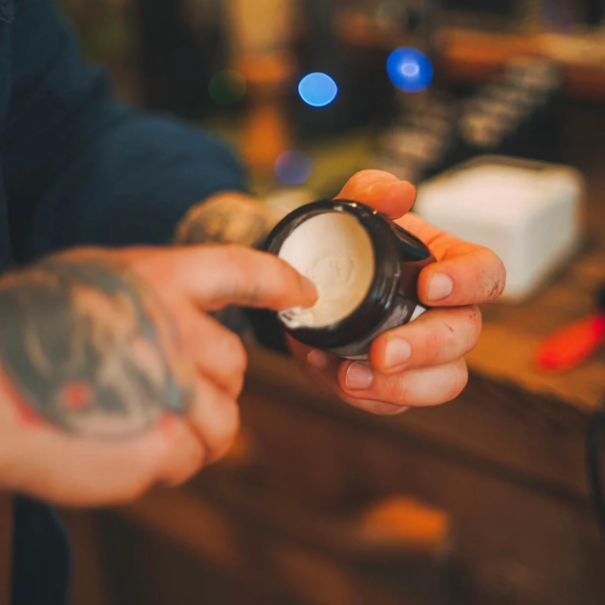 Citrus Cypress scent from Gray Ghost Pomade provides a refreshing grooming ritual.
