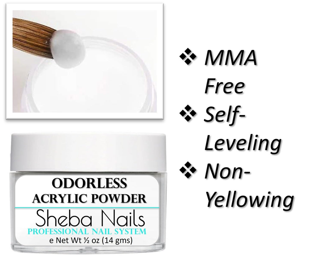Dedicated brush from Sheba Nails supports hygienic, isolated odorless application.