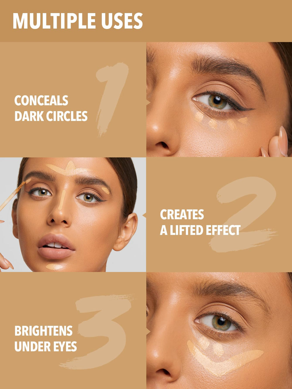 SHEGLAM concealer close-up swatch emphasizes soft matte finish and skin-loving formula