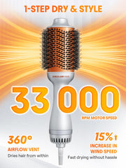 SHEGLAM 4-in-1 hot air brush bristles closeup reduces snagging