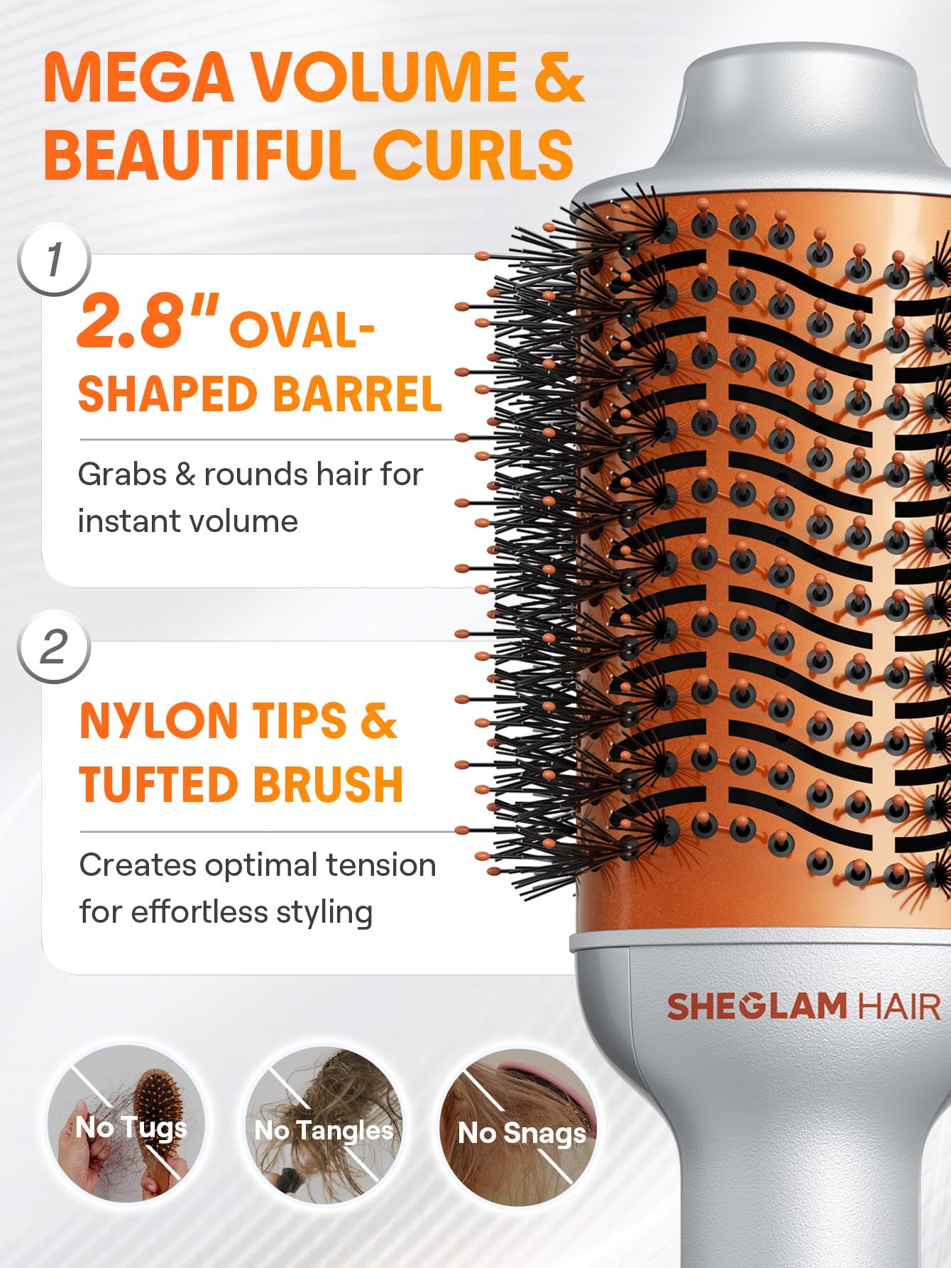 SHEGLAM 4-in-1 hot air brush gloss-pro coating adds shine