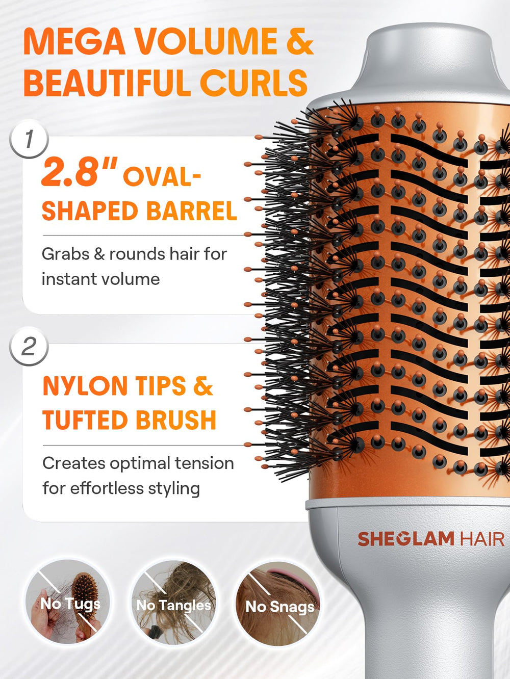 SHEGLAM 4-in-1 hot air brush gloss-pro coating adds shine
