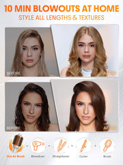 SHEGLAM 4-in-1 hot air brush motor action speeds drying and styling