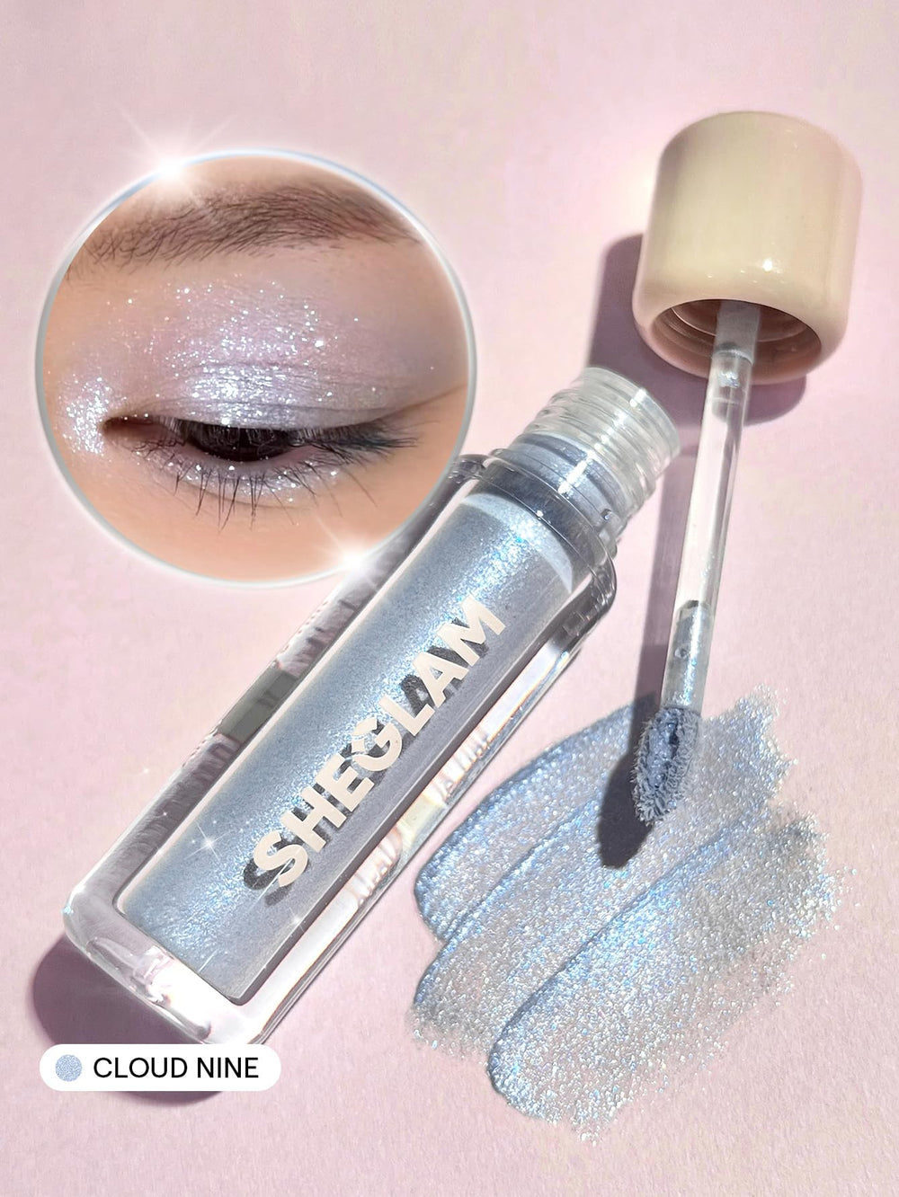 SHEGLAM Airglow Eye Tint Cloud Nine application glide delivers smooth, comfortable wear.