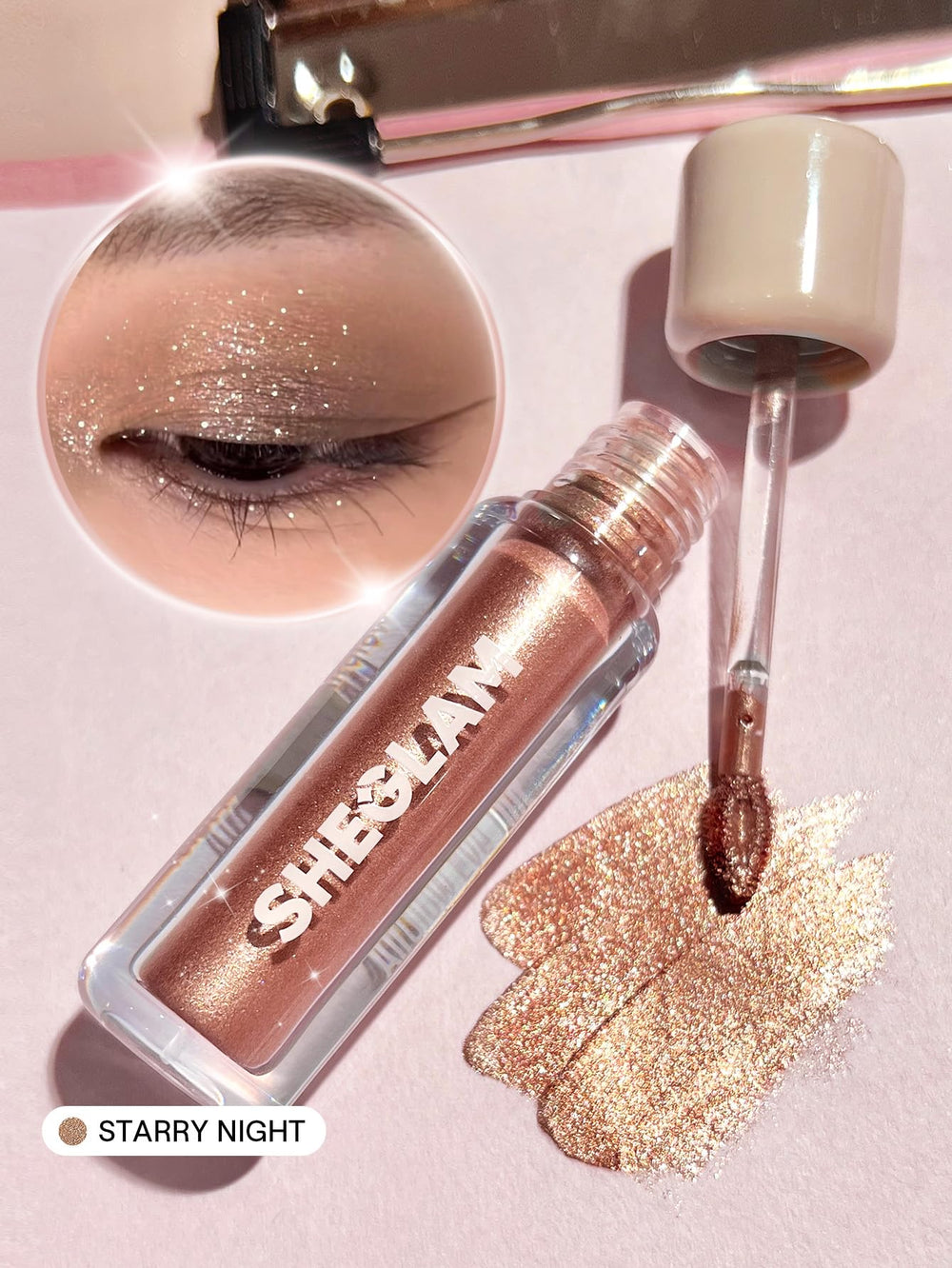 SHEGLAM Airglow Eye Tint on lid delivers vibrant color with comfortable wear