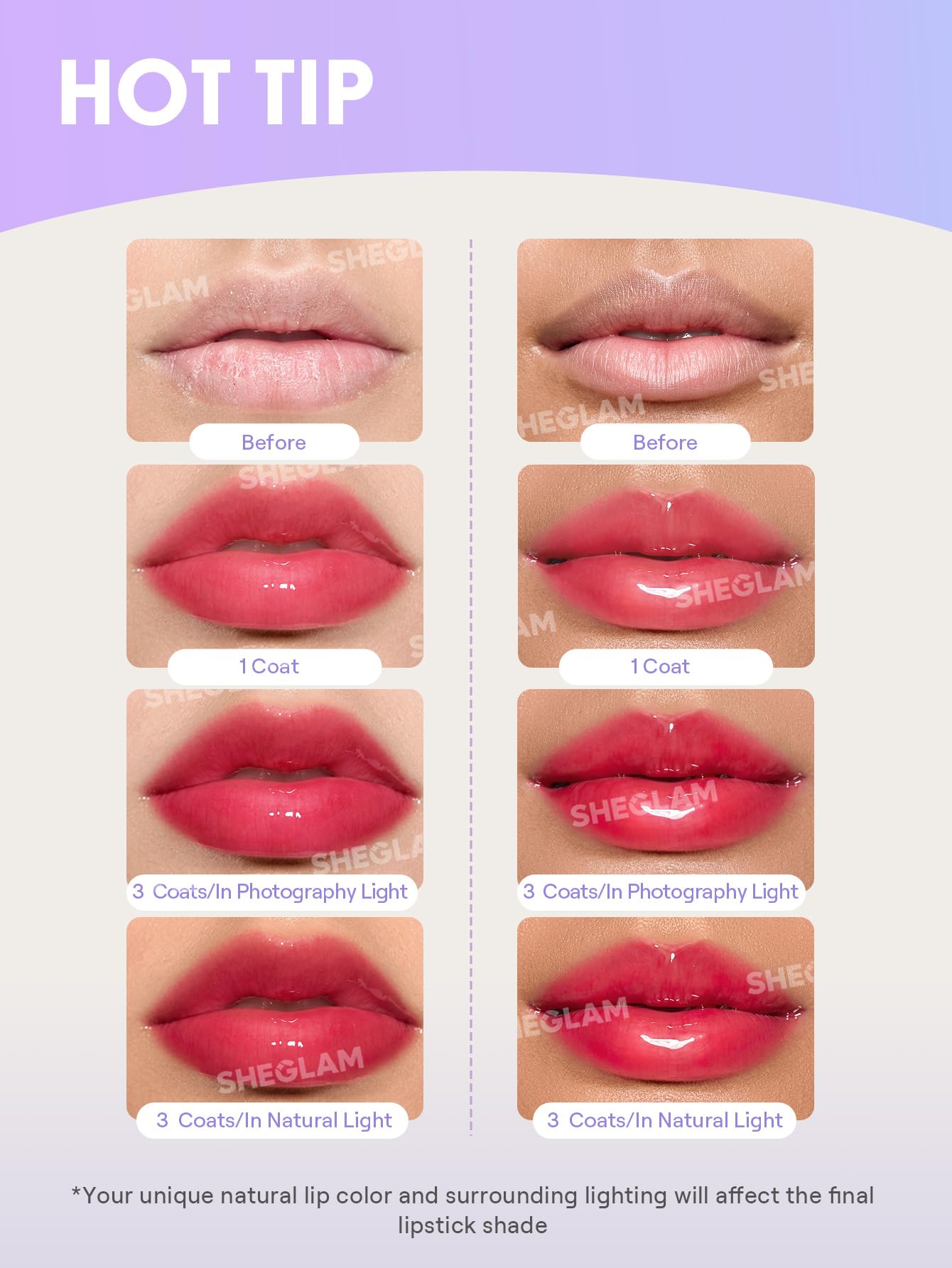 SHEGLAM Booster Shine Sepia Kiss in everyday wear, on-the-go ready